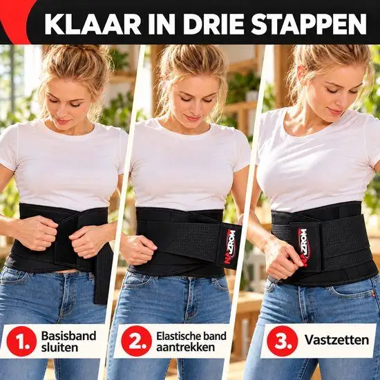 De rugbrace omdoen in drie stappen